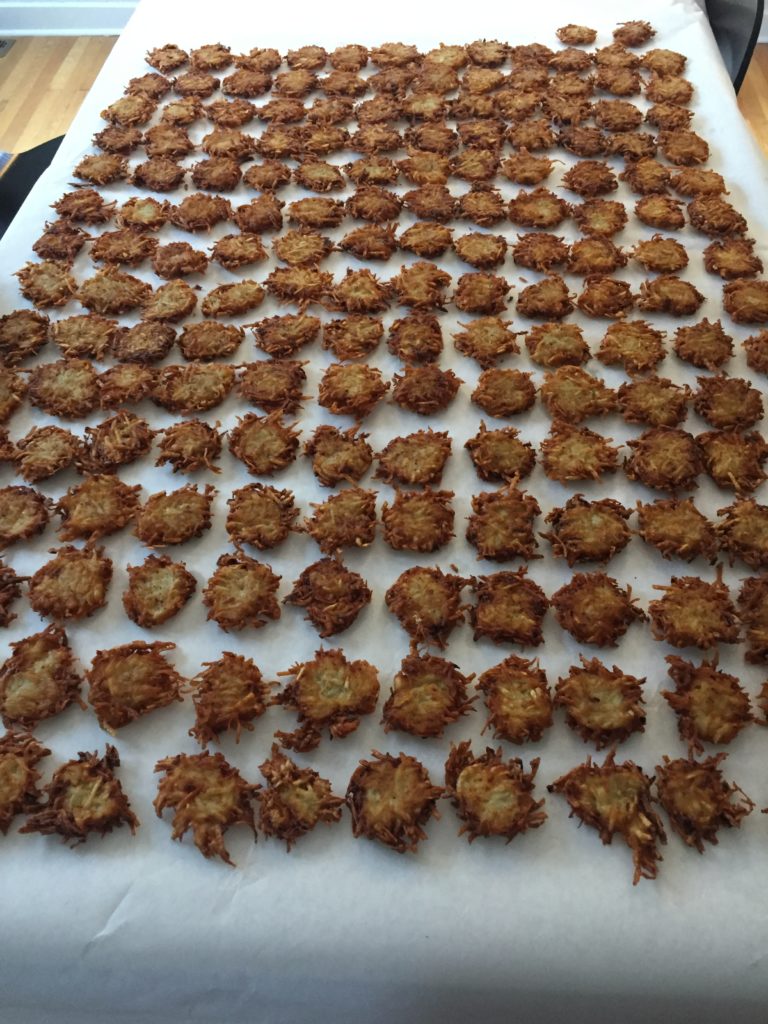 Over 100 homemade latkes